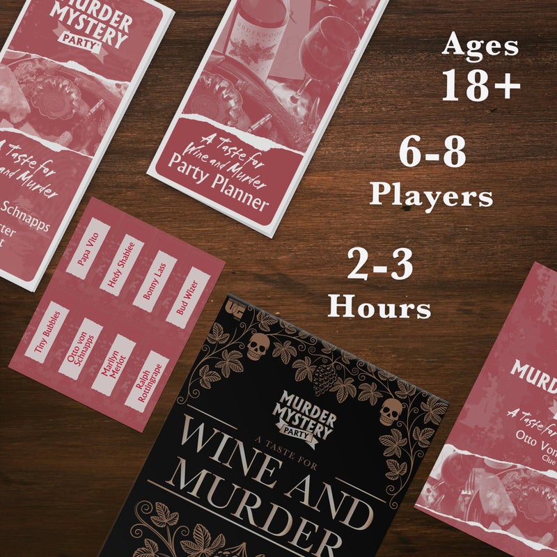 University Games Murder Mystery Party, A Taste for Wine & Murder, Murder Mystery Party Game to Host Your Own Murder Mystery Night - Image 4